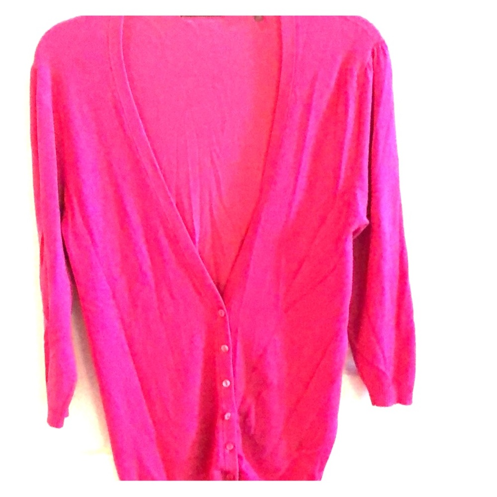 525 america fuscia soft stretch cardigan